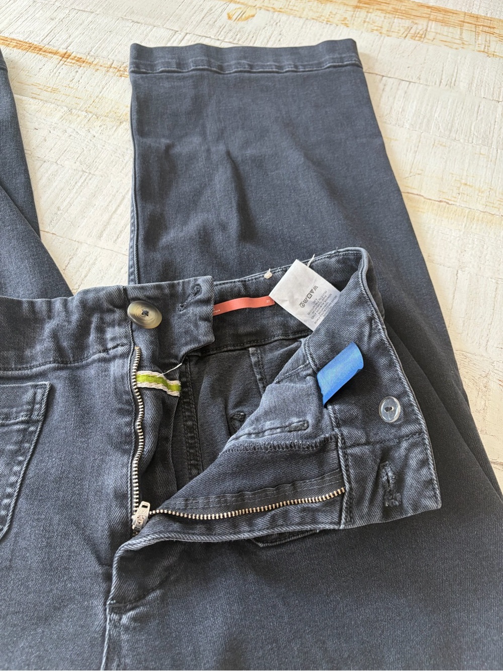 Anthropologie Pilcro the Skipper Jeans size 27 Cropped Wide Leg Faded Black - Picture 12 of 15